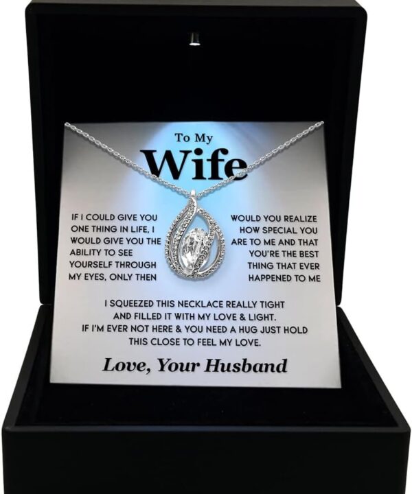 TRYNDI To My Wife Necklace from Husband - Soulmate, Girlfriend, Fiance Gift for Anniversary, Birthday, Christmas, Valentine's Day, Mother's Day - Romantic Wife Christmas Gift ideas