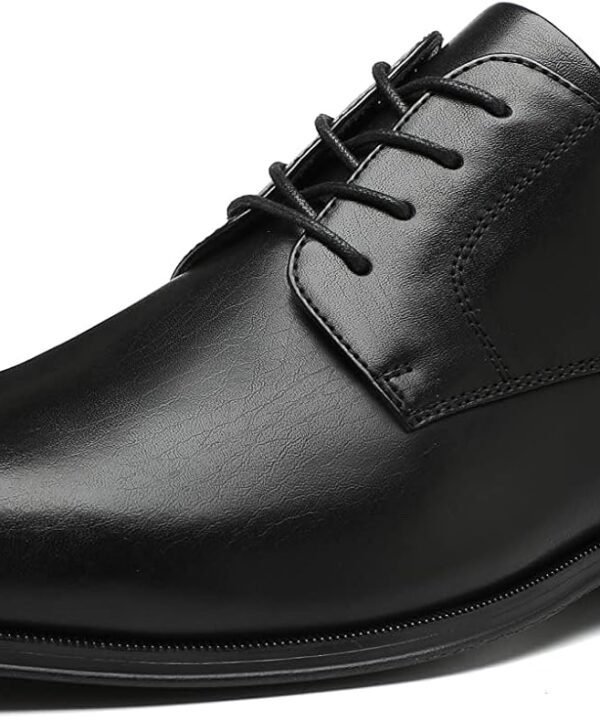 DECARSDZ Mens Classic Formal Oxford Lace Up Wedding Pointed Toe Dress Shoes Black