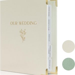 Beautiful Wedding Planner Book And Organizer - A Unique Linen Binder For the Bride Perfect To Plan Your Big Day - An Exceptional Engagement Gift For Newly Engaged Couples, Future Brides, And Grooms