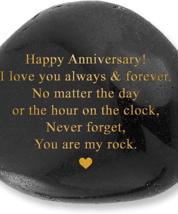 Happy Anniversary Decorative Stones Rock - Heartwarming You are My Rock Wedding Presents, Inspiring Anniversaries Keepsake for Her, Decorative Accessories Anniversary Present for Him