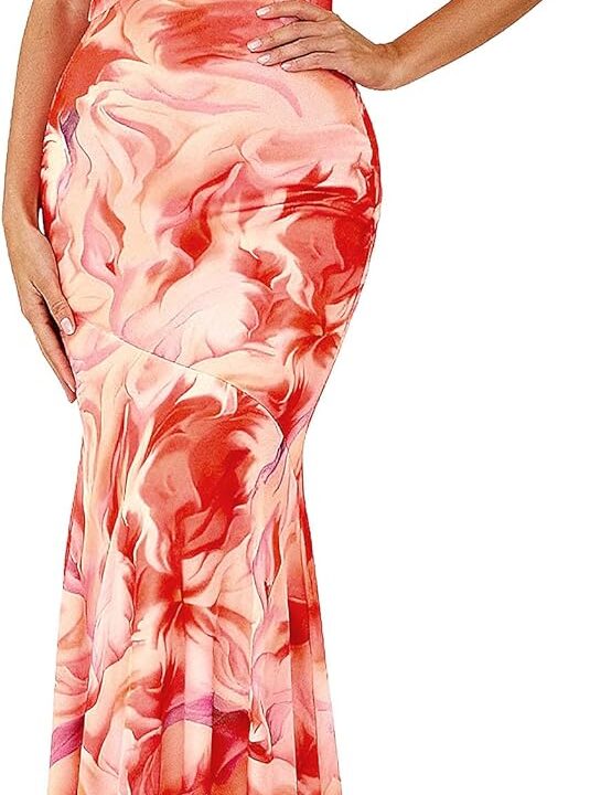 PRETTYGARDEN Womens Summer One Shoulder Maxi Dress 2026 Floral Sleeveless Bodycon Mesh Long Formal Wedding Guest Dresses