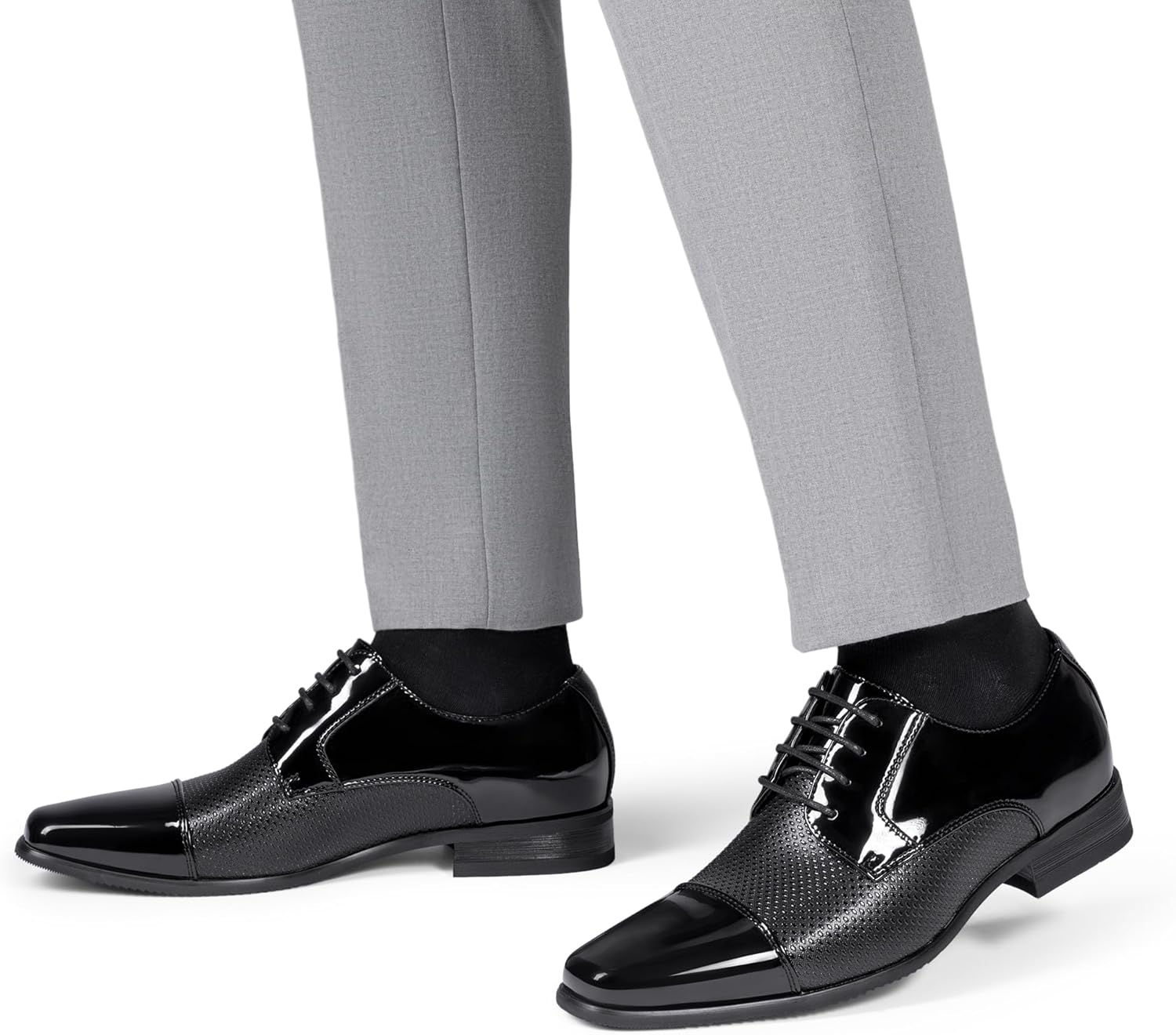 Bruno Marc Mens Patent Tuxedo Dress Shoes Classic Lace-up Formal Oxfords