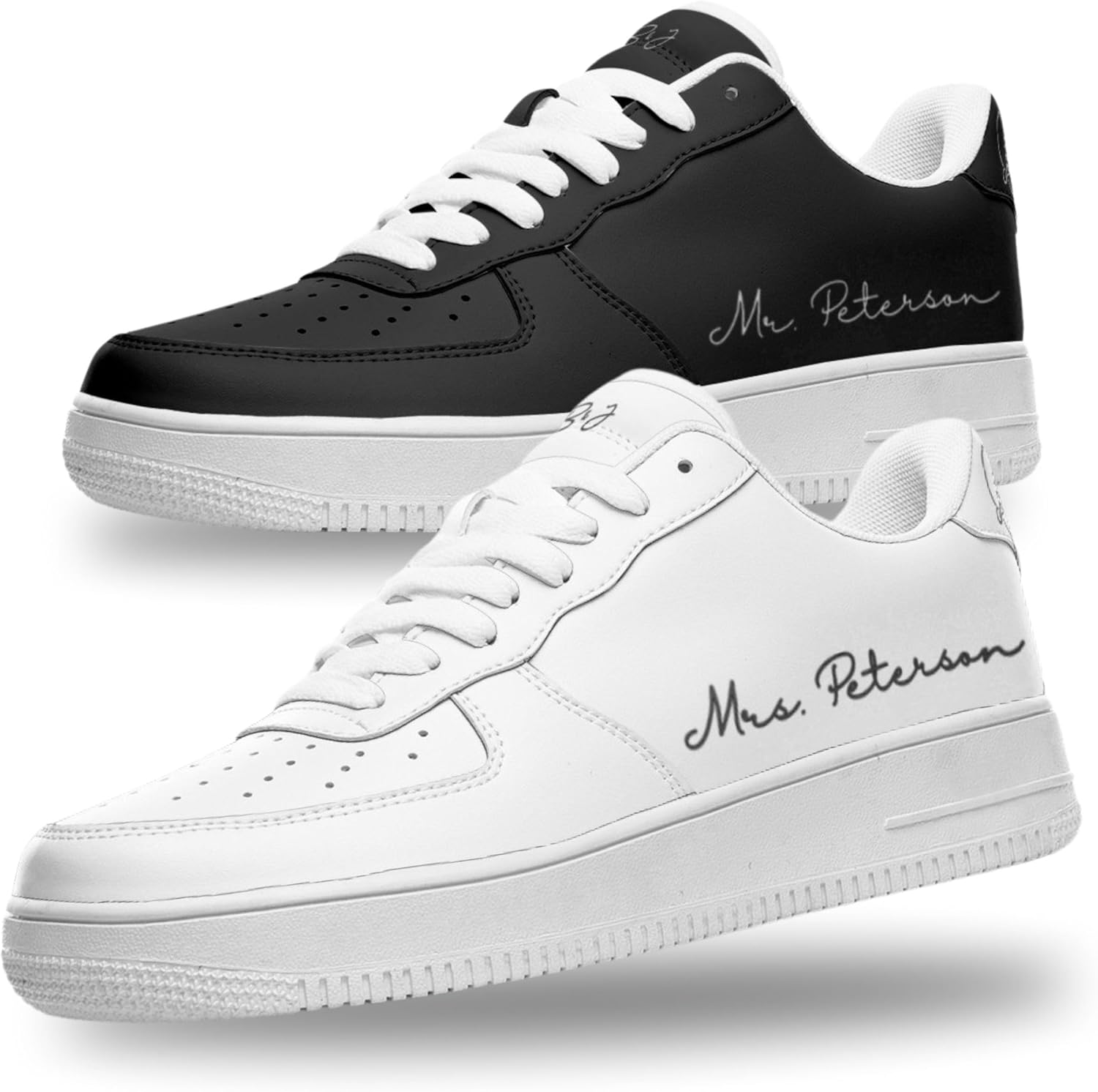 Bride and Groom Matching Sneakers for Wedding Day, Custom Bride Sneakers Groom Sneakers Matching for Wedding, Honey Moon Husband and Wife Personalized Bridal Shoes