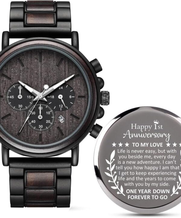 1 Year Anniversary for Men Gifts,1st First Wedding Anniversary Keepsake for Husband or Boyfriend,Paper Aniversario Marriage Presents for Him