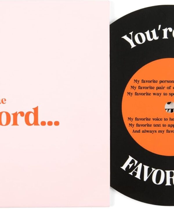 Bee! Anniversary card for Him or Her | Gift for Husband or Wife, Boyfriend or Girlfriend | Valentine's Day Card for men and women | For the Record Love Card