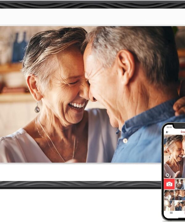 Digital Picture Frame, 10.1'' Frameo Digital Frame Wifi, 32GB Memory, 1280*800 HD Touch Screen Digital Photo Frame, Wall Mountable, Auto-Rotate, Share Instantly, Wedding, Birthday Gifts for Women, Mom