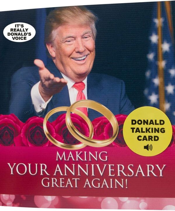 OUR FRIENDLY FOREST Talking Trump Anniversary Card - Authentic Voice Recording - Personal Anniversary Message from Presidential Collection - Includes Envelope