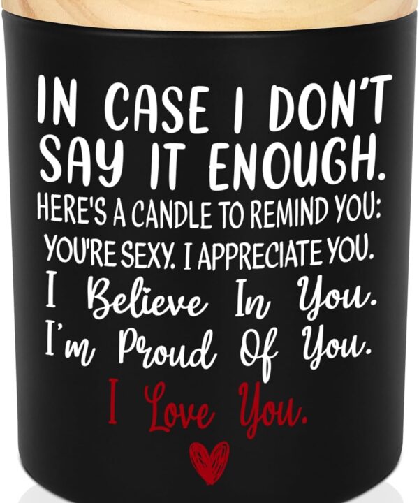 TEEZWONDER Valentines Day Gifts for Her Him - Long Lasting Vanilla Lavender Candle 10 Oz - Romantic Anniversary Wedding Birthday Valentines Gifts for Women Men, Girlfriend Boyfriend Gift Ideas