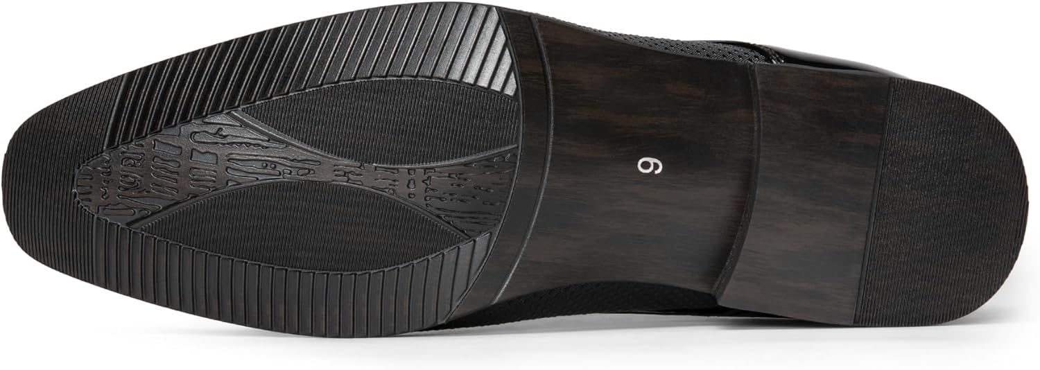 Bruno Marc Mens Patent Tuxedo Dress Shoes Classic Lace-up Formal Oxfords