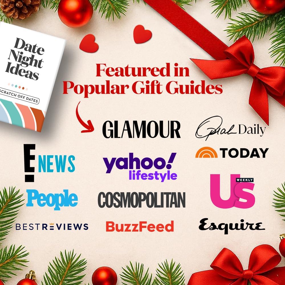 Romantic & Fun Scratch Off Date Night Ideas Card Game, Perfect Couple Gifts for Her or Him, Couple Gifts for Boyfriend, Girlfriend, Wife, Husband, Engagement, Birthday or Anniversaries