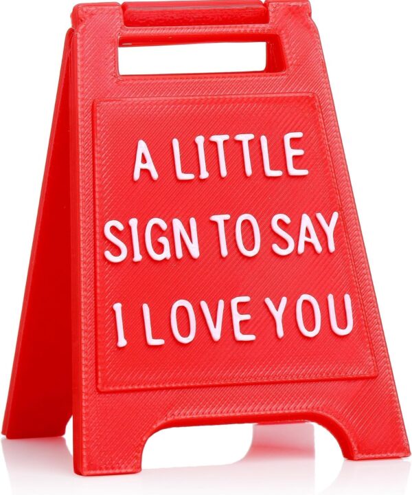 Mini Sign Valentine's Decoration Anniversary Present - Romantic I Love You Sign - Fun Boyfriend - Cute Birthday, Christmas, Wedding Gift for Girlfriend, Wife, Fiancee