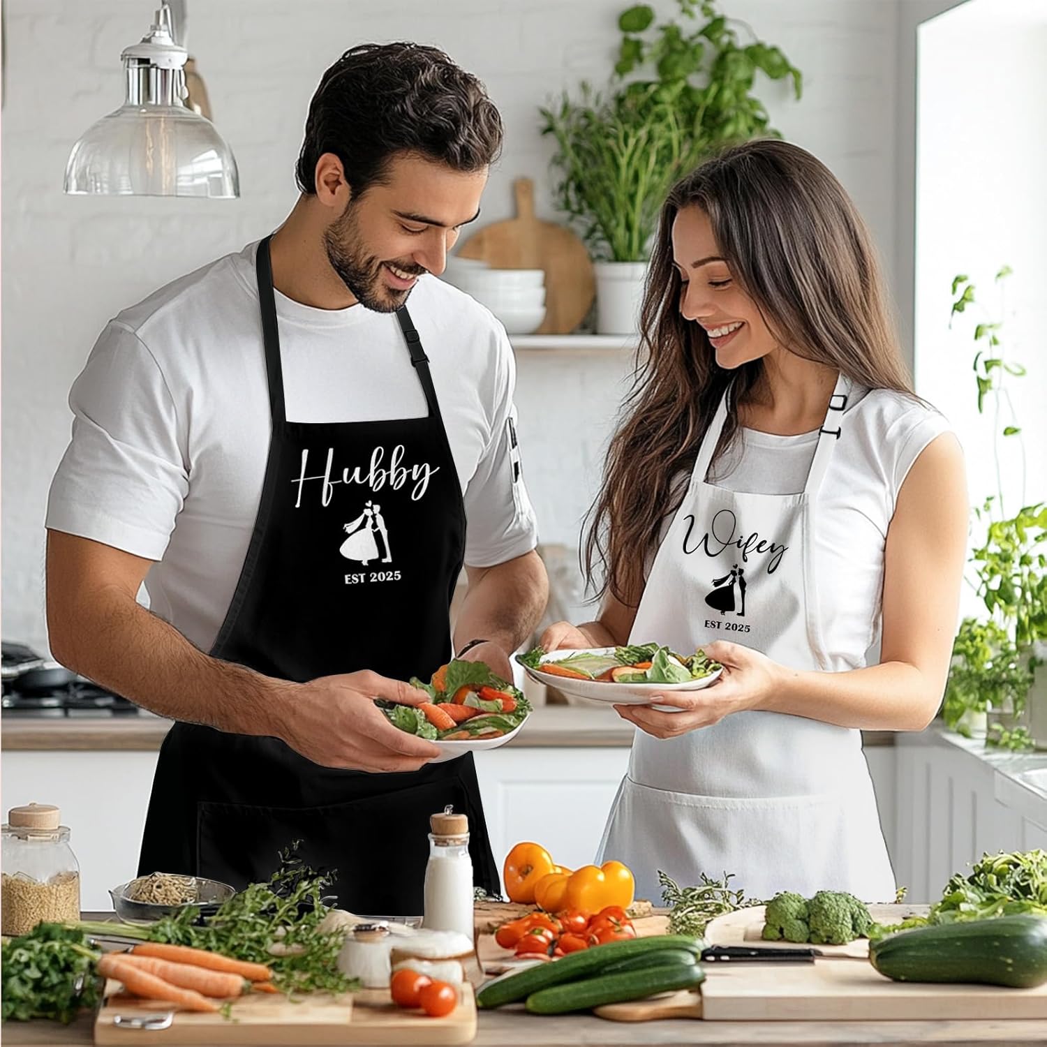 Couple Gifts Funny Aprons for Couple Wedding Engagement Gifts