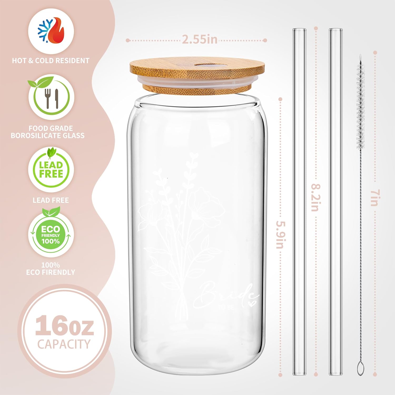 Glass Cup – Engagement & Bridal Shower Gift Ideas for Bride, Bachelorette & Fiance