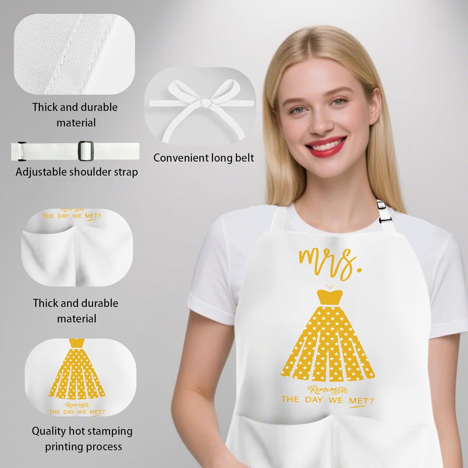 10 Pack Wedding Engagement Gift Set for Couples Mr and Mrs Aprons for Bridal Shower Gifts