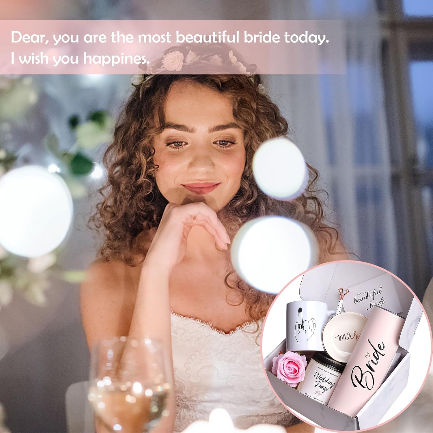 Bride To Be Gifts Box, Bridal Shower, Bachelorette Gifts For Bride, Engagement Gift For Her, Wedding Gift For Bride, Bachelor Party Gifts, Stainless Steel Tumbler Cup, Mug, Scented Candle – (Pink)