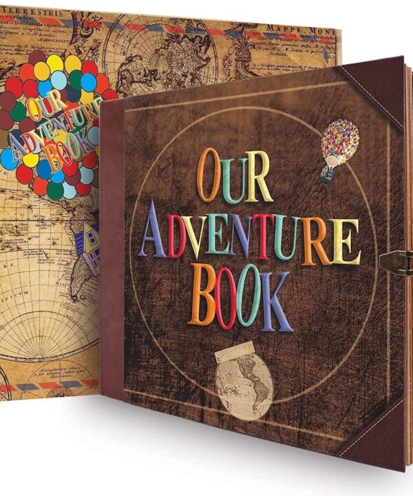 Our Adventure Book Travel Souvenir Diary Photo Book, Scrapbook, Photo Album, Retro Style, Vintage Guestbook DIY Anniversary Wedding Travel Writing Baby Friend Gift, Heartfelt Present, Ball