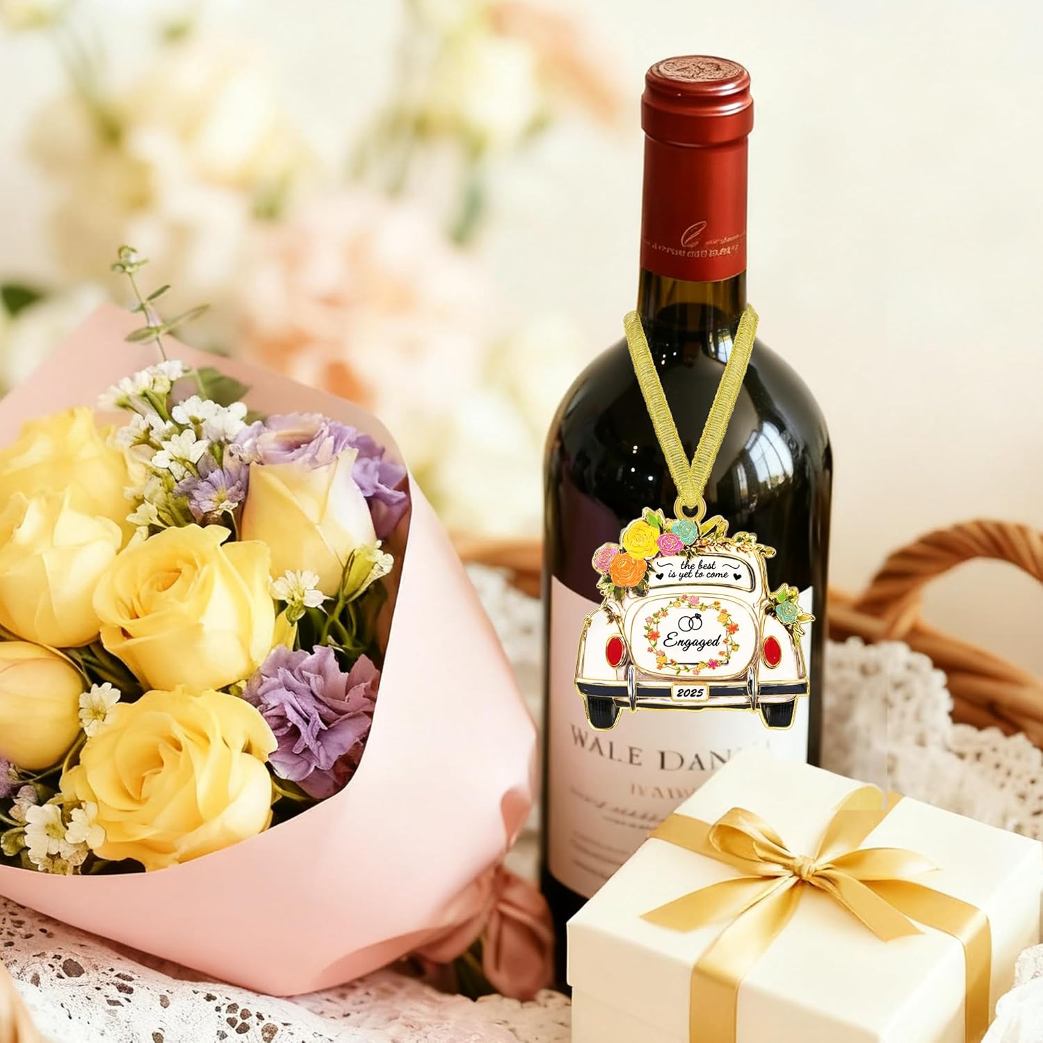 Sereney Engagement Gifts for Couples Engagement Ornament 2025, engagement Gifts for Women Best Gift for Newly Engaged Couple Bride to Be Bridal Shower Gift, Fiance, Friend, Daughter Christmas Ornamnet