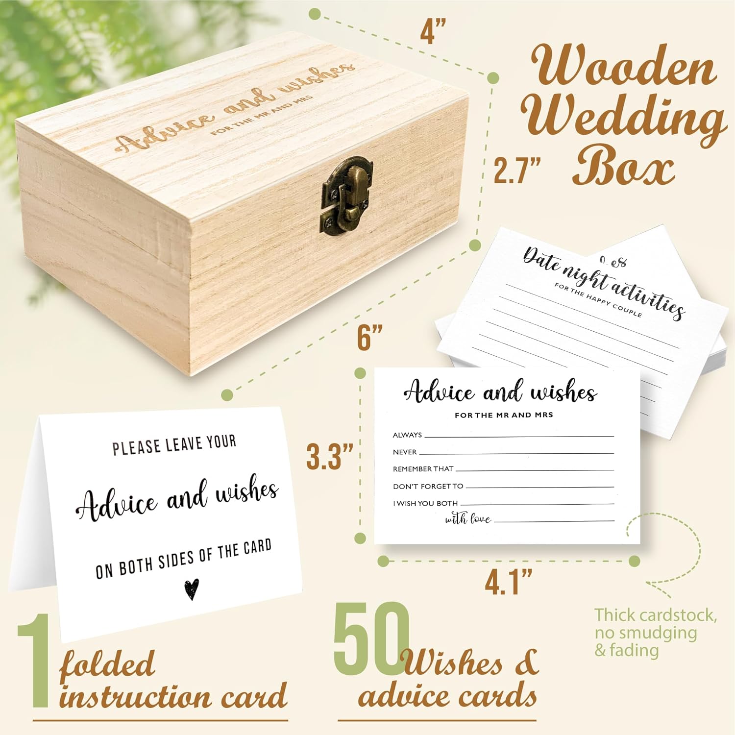 Advice And Wishes For The Mr And Mrs – Wedding Advice Cards For Bridal Shower Decorations, Hilarious Bridal Shower Games, Advice For The Groom And Bride Box, Wedding Games For Reception