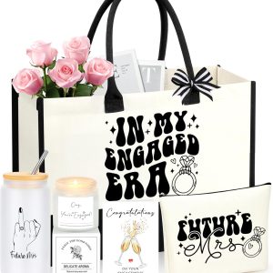 JoycuFF Engagement Gifts for Women Couples, Cool Gifts for Newly Engaged Couples Fiancee Future Mrs Bride to Be Bridal Shower Gift Engagement Gift for Her Women Glass Cup