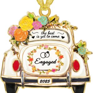 Sereney Engagement Gifts for Couples Engagement Ornament 2025, engagement Gifts for Women Best Gift for Newly Engaged Couple Bride to Be Bridal Shower Gift, Fiance, Friend, Daughter Christmas Ornamnet