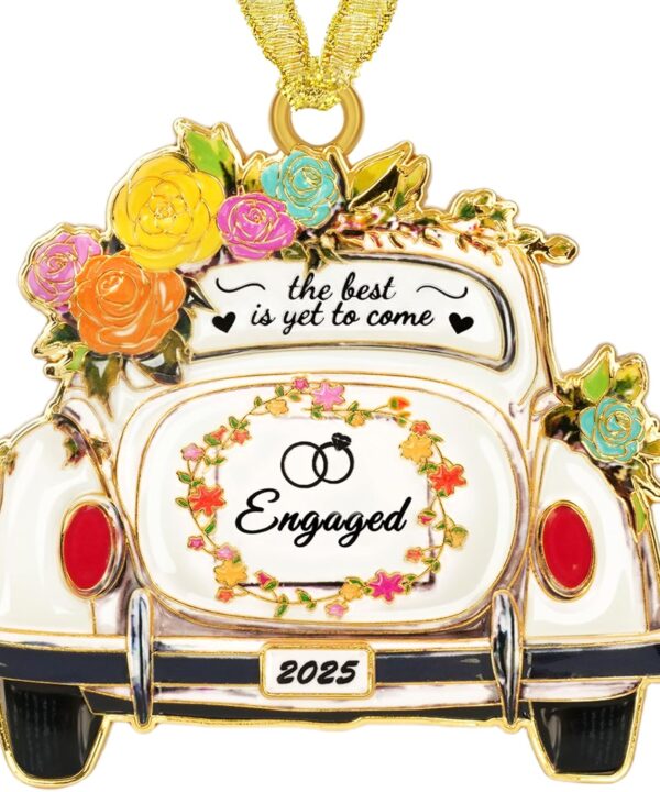 Sereney Engagement Gifts for Couples Engagement Ornament 2025, engagement Gifts for Women Best Gift for Newly Engaged Couple Bride to Be Bridal Shower Gift, Fiance, Friend, Daughter Christmas Ornamnet
