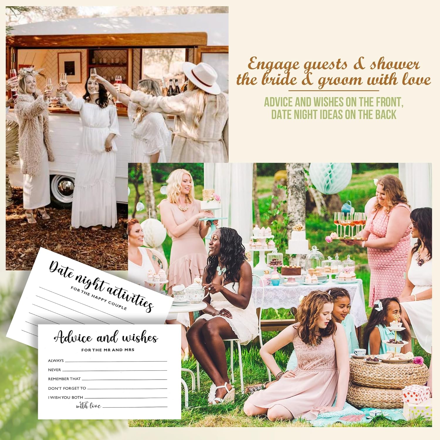 Advice And Wishes For The Mr And Mrs – Wedding Advice Cards For Bridal Shower Decorations, Hilarious Bridal Shower Games, Advice For The Groom And Bride Box, Wedding Games For Reception