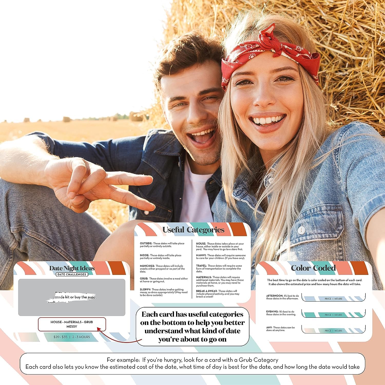 Romantic & Fun Scratch Off Date Night Ideas Card Game, Perfect Couple Gifts for Her or Him, Couple Gifts for Boyfriend, Girlfriend, Wife, Husband, Engagement, Birthday or Anniversaries