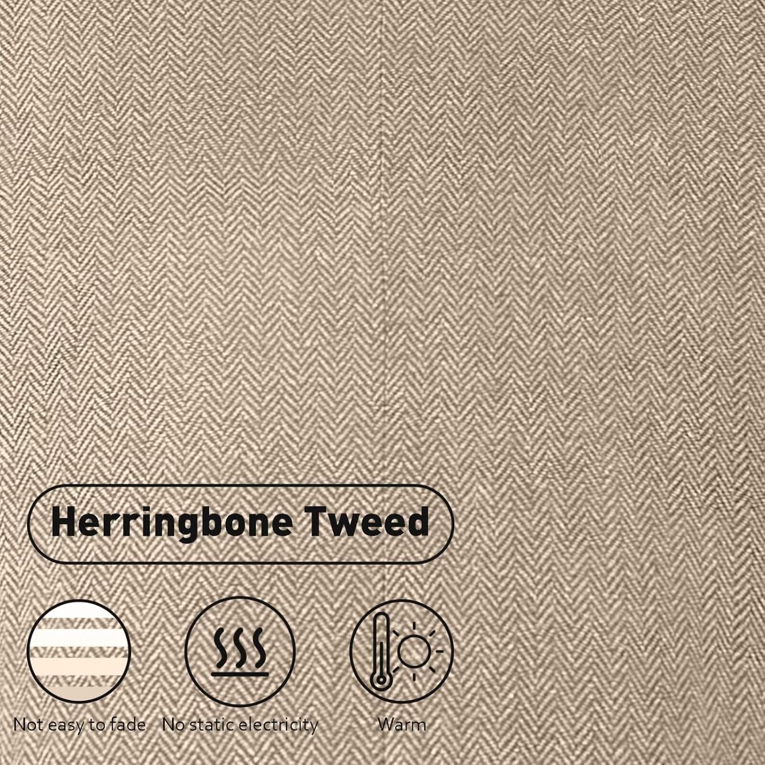 Retro Tweed Herringbone Suit for Men Slim Fit 3 Pieces Mens Suit Groom Dress Tuxedos Prom Suit Jacket Vest Pants