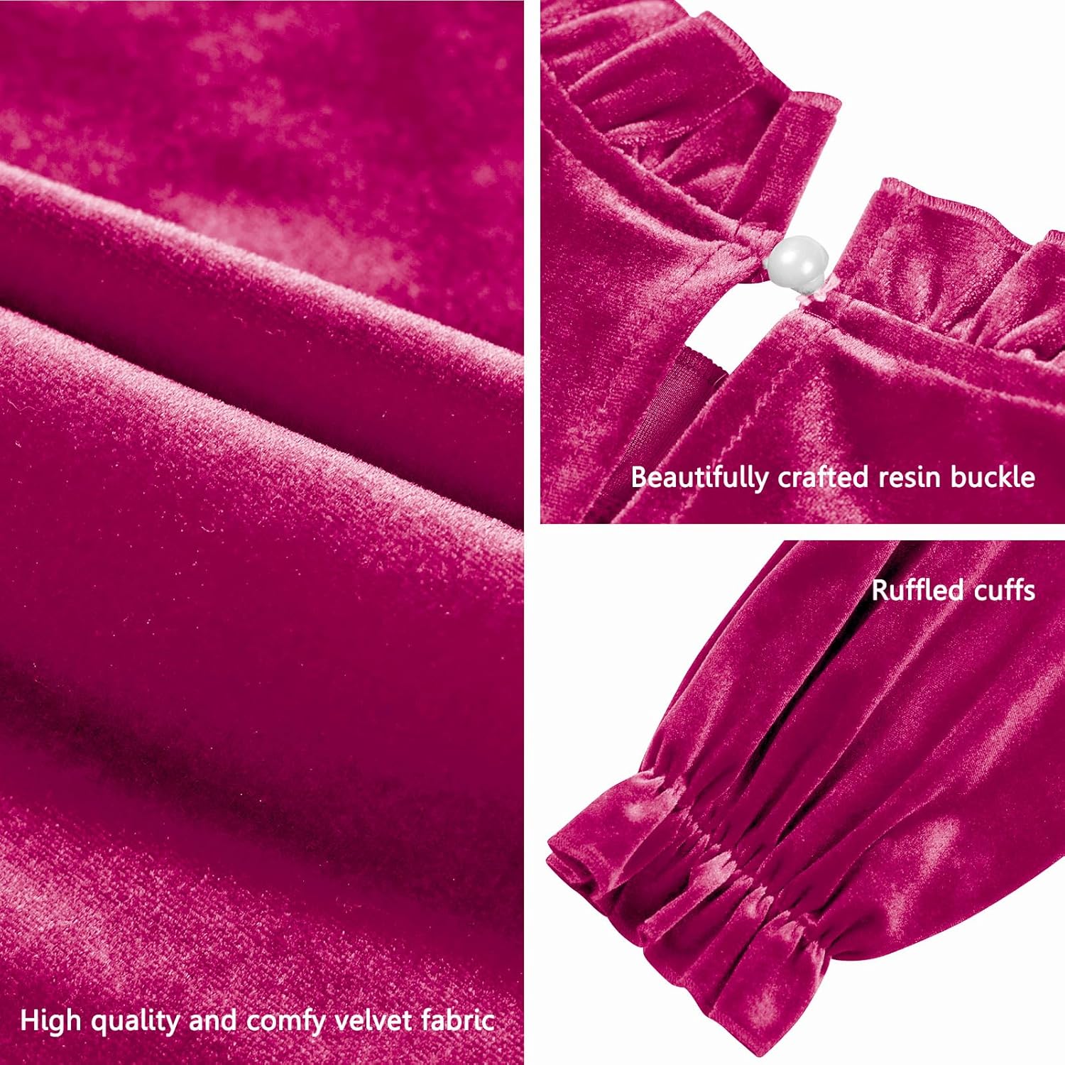 Jayscreate Womens 2023 Velvet Dress Elastic Waistline Fall Long Sleeve Wedding Guest Short Wrap Tunic Formal Dress