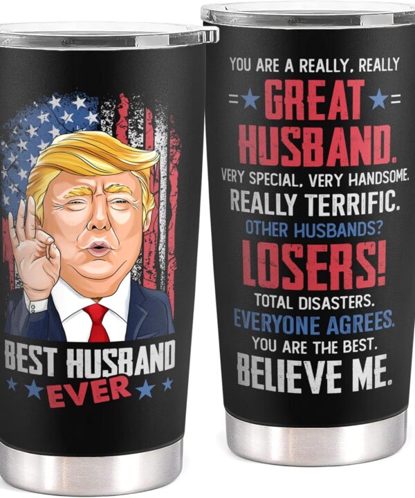 Gifts for Husband from Wife - Fathers Day Gift for Husband - Wedding Anniversary, Birthday, Christmas Gifts for Him - Romantic Love Gift Ideas for Him from Wife - 20 Oz 2-sided Tumbler