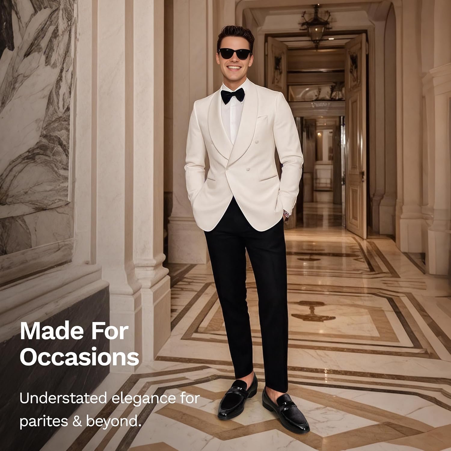 Bruno Marc Mens Tuxedo Patent Loafers Classic Velvet Slip-on Dress Shoes