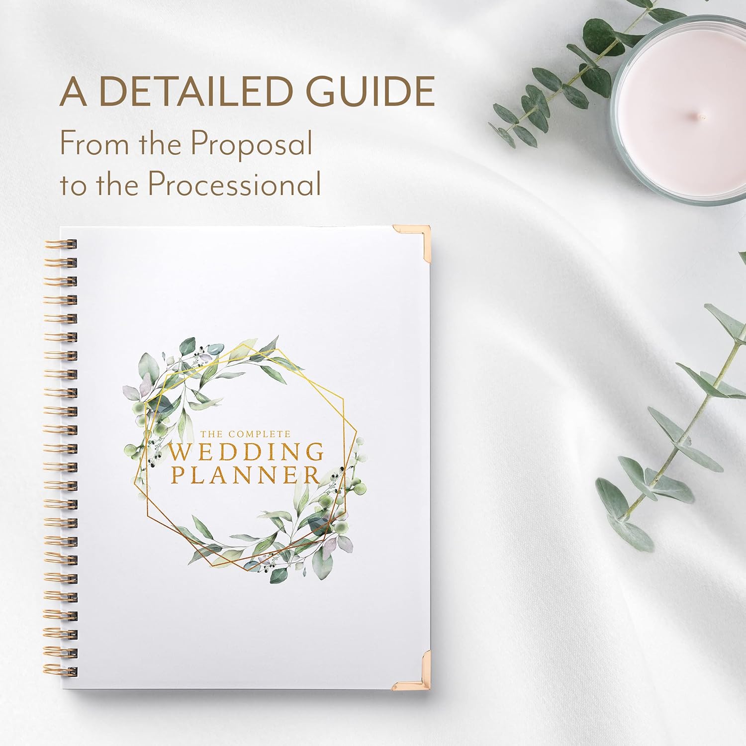 Your Perfect Day Wedding Planner Book and Organizer – Wedding Planner Book – Bridal Planning Binder with Countdown Calendar – Bride Gifts – (FLORAL)