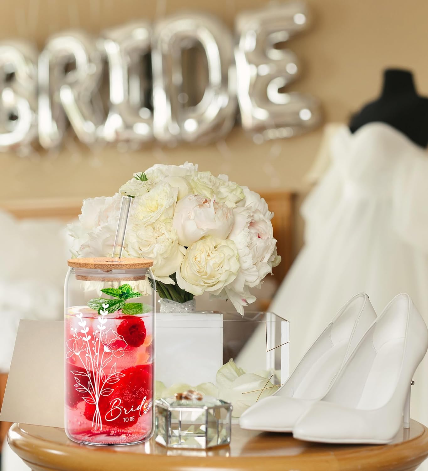 Glass Cup – Engagement & Bridal Shower Gift Ideas for Bride, Bachelorette & Fiance
