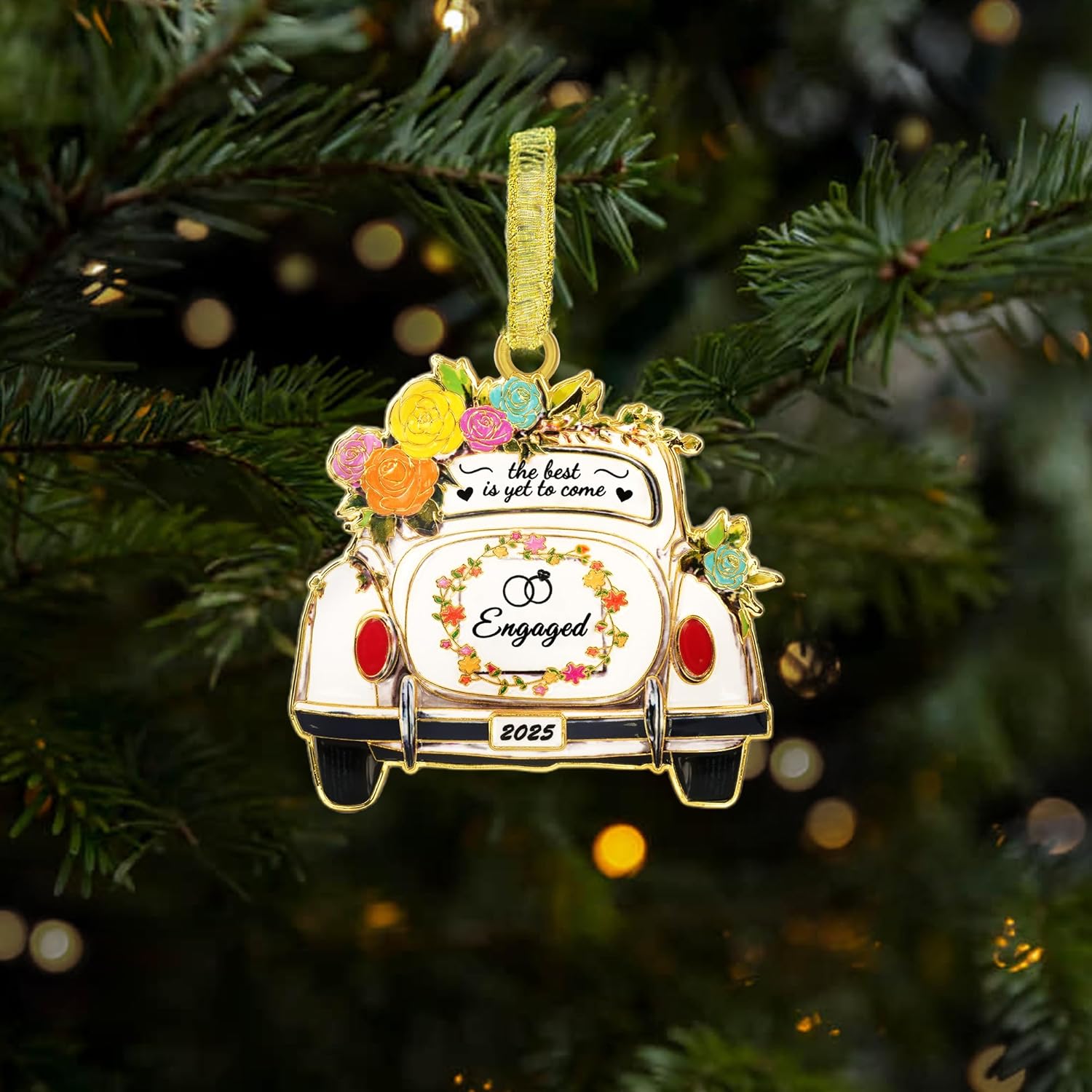 Sereney Engagement Gifts for Couples Engagement Ornament 2025, engagement Gifts for Women Best Gift for Newly Engaged Couple Bride to Be Bridal Shower Gift, Fiance, Friend, Daughter Christmas Ornamnet