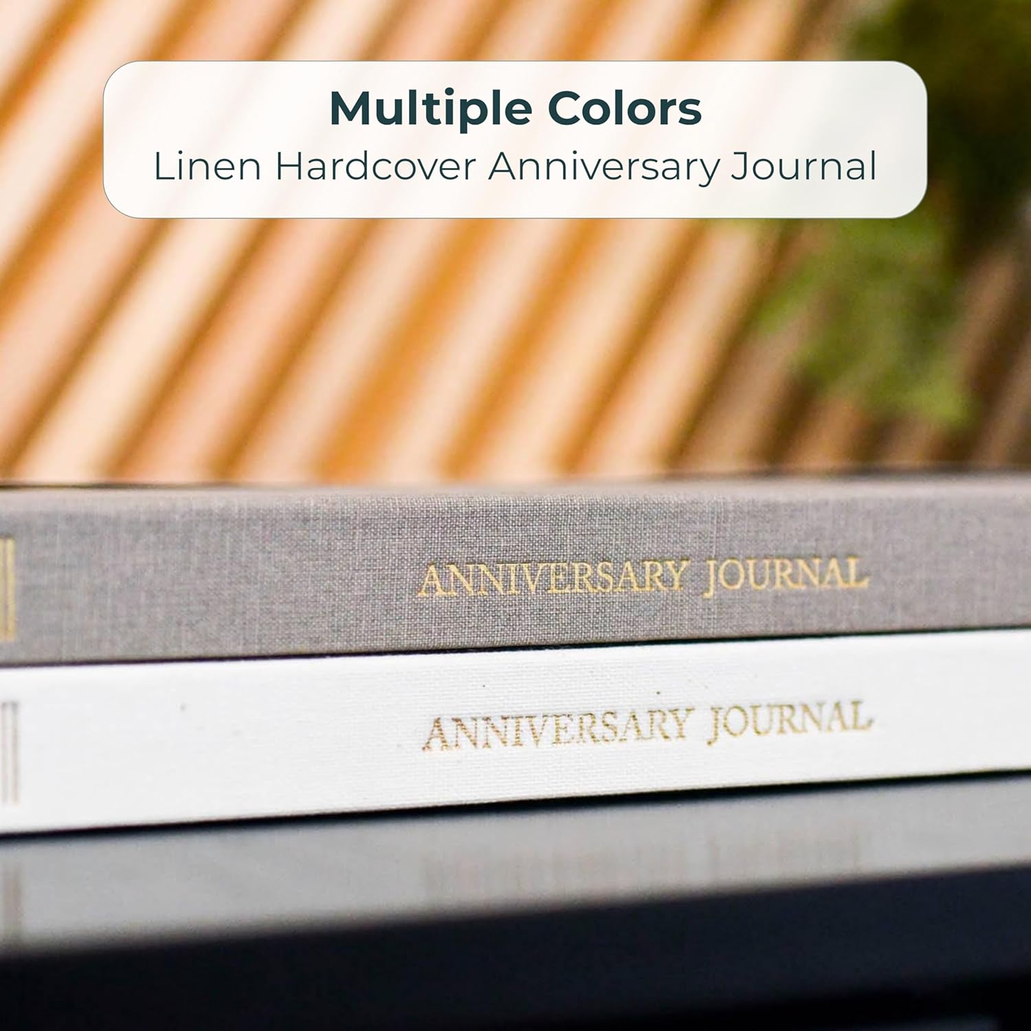 DUNCAN & STONE PAPER CO. Wedding Anniversary Journal – Anniversary Journal for Couple – Wedding Notebook & More – Wedding Memory Book to Capture Moments (Taupe,189 Pages)