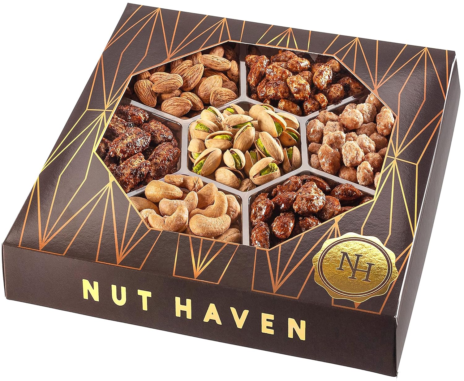 Holiday Christmas Nuts Gift Basket - Extra Large Assortment of Sweet & Roasted Salted Gourmet Nuts - Assorted Food Gift Box for Christmas, Holiday, Family, Sympathy, Men & Women.