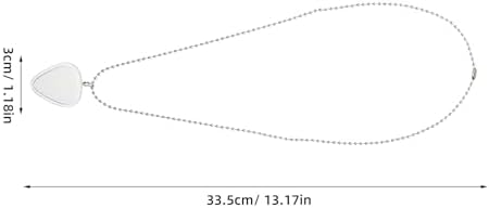 MUELODSIC Transparent Heart-shaped Guitar Pick Necklace with Holder Pendant for Bass Ukulele Players Guitar Plectrum Storage Display Box Stylish Long Necklace for Music Lovers and Guitarists