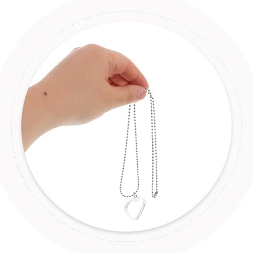 Kisangel Transparent Guitar Pick Holder Necklace with Chain Heart-shaped Pendant for Electric Guitar Bass Ukulele Players Standard Storage Box for Quick Pick Identification and Easy