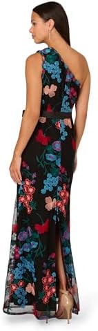 Adrianna Papell Womens One Shoulder Gown