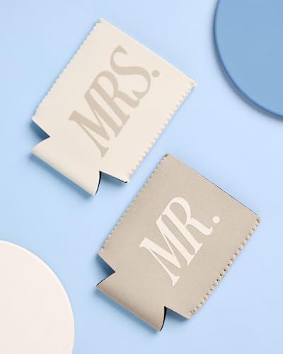 xo, Fetti Mr And Mrs Drink Sleeve Set 2 pack | Bride Drinkware, Bridal Shower, Bachelorette Gift, Engagement Party, Couple Travel, Husband and Wife