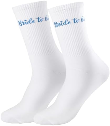 Etercycle Bride To Be Socks, Something Blue Gift Womens Sock, Soft Cotton Bride Socks Bridal Shower Decorations Wedding Engagement Bridesmaid Gifts Bachelorette Party Accessories Honeymoon Essentials