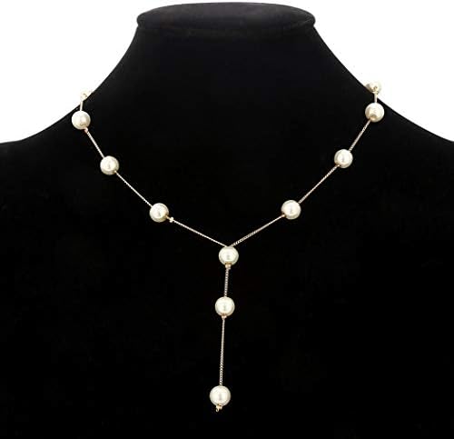 Shegirl Bridal Necklace Earring And Bracelet Set Faux Pearl Jewelry Set for Women Wedding Bridal Jewelry