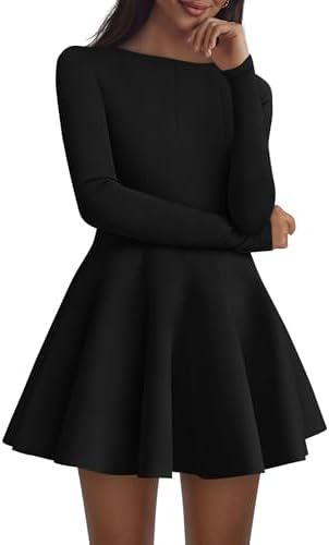 PRETTYGARDEN Fall Cocktail Dresses for Women Elegant Classy Wedding Guest 2025 Long Sleeve Homecoming Party A Line Mini Dress