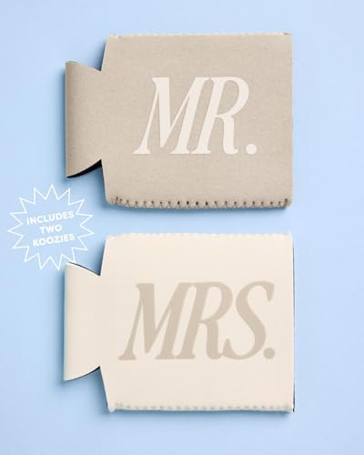 xo, Fetti Mr And Mrs Drink Sleeve Set 2 pack | Bride Drinkware, Bridal Shower, Bachelorette Gift, Engagement Party, Couple Travel, Husband and Wife