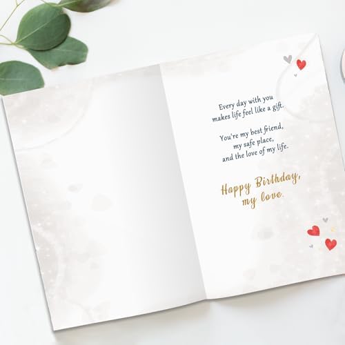 Beixian Funny Birthday Card Gifts for Husband from Wife, Happy Birthday Decorations for Men-8×5.3 Inches, Double-Sided