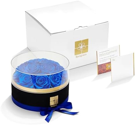 Preserved Real Roses Gift Box for Women by Floragram Eternal Flowers Dome with Velvet Box Birthday, Anniversary & Graduation Gifts Flowers for Delivery Prime Regalos para Mam