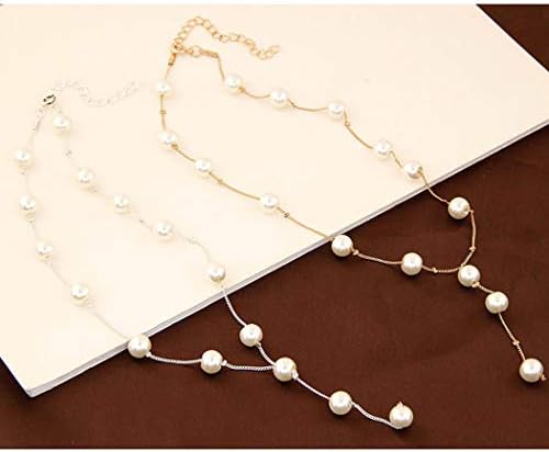 Shegirl Bridal Necklace Earring And Bracelet Set Faux Pearl Jewelry Set for Women Wedding Bridal Jewelry