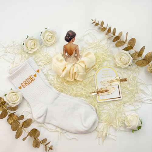 Bridal Shower Gifts For Bride To Be Gift Sets, Bride Gifts For Bachelorette Party, Unique Wedding Engagement Gift Box For Her Wifey Future Mrs With Bridal Accessories Cup