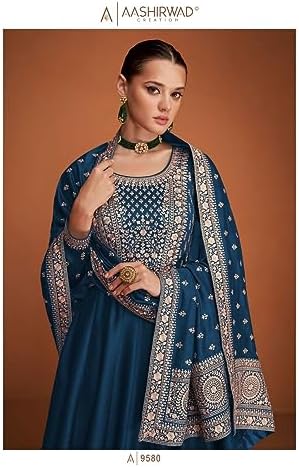 Wedding Reception Wear Beautiful Designer Anarkali Gown Suits Indian Stitched Shalwar Kameez Dresses