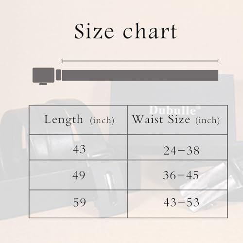 Dubulle Designer Mens Belts, Sliding Automatic Buckle Ratchet Dress Belt TOP Genuine Leather Strap Gifts